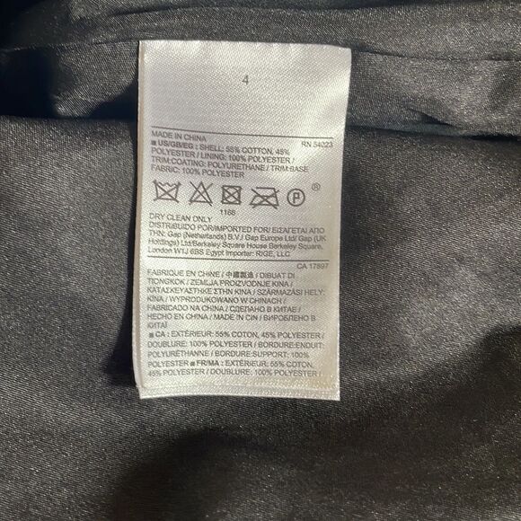 BANANA REPUBLIC, midi dress,gray/black/white short sleeved dress size 4 - Picture 10 of 10